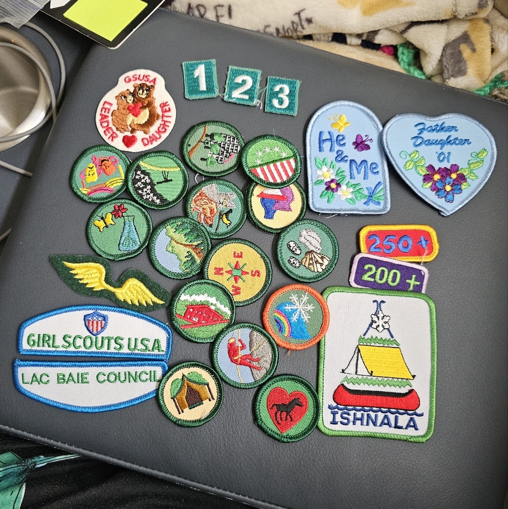 Vintage Girl Scouts USA Lac Baie Council Patches. New